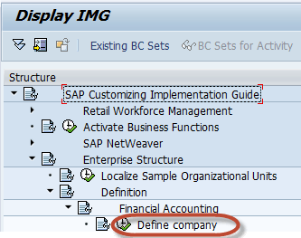 Define Company in SAP