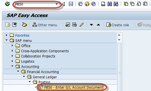 GL Posting in SAP using Cost Center