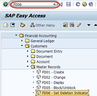 Delete a Customer in SAP