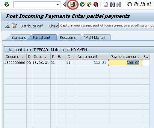 Incoming Partial Payments Posting in SAP