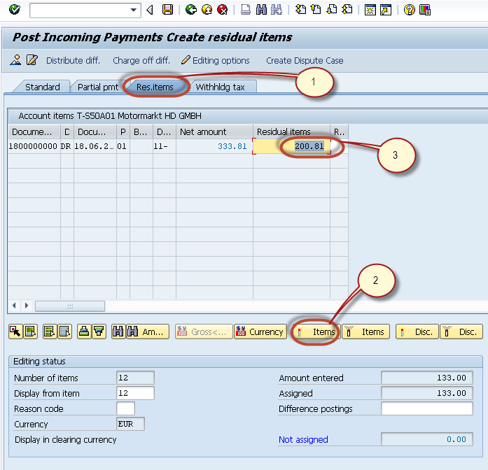 Incoming Partial Payments Posting