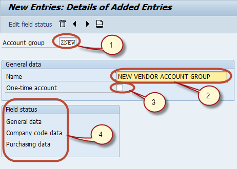 Create a Vendor Account Group