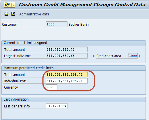 Credit Control Area in SAP