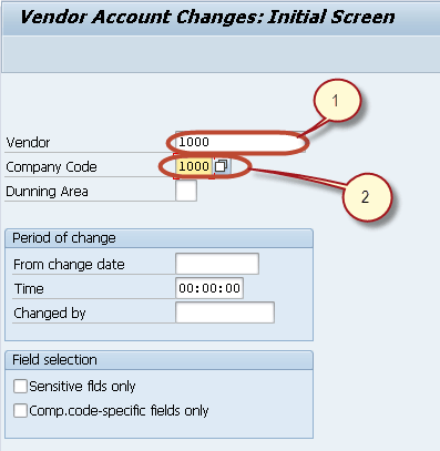 Display Changes in Vendor Master in SAP
