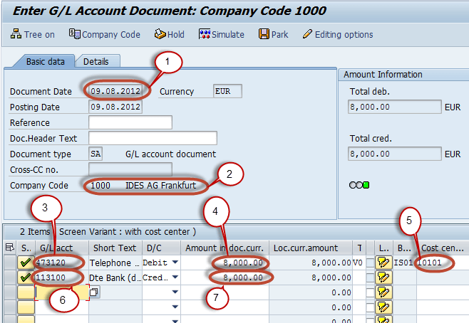 Post To Cost Center in SAP