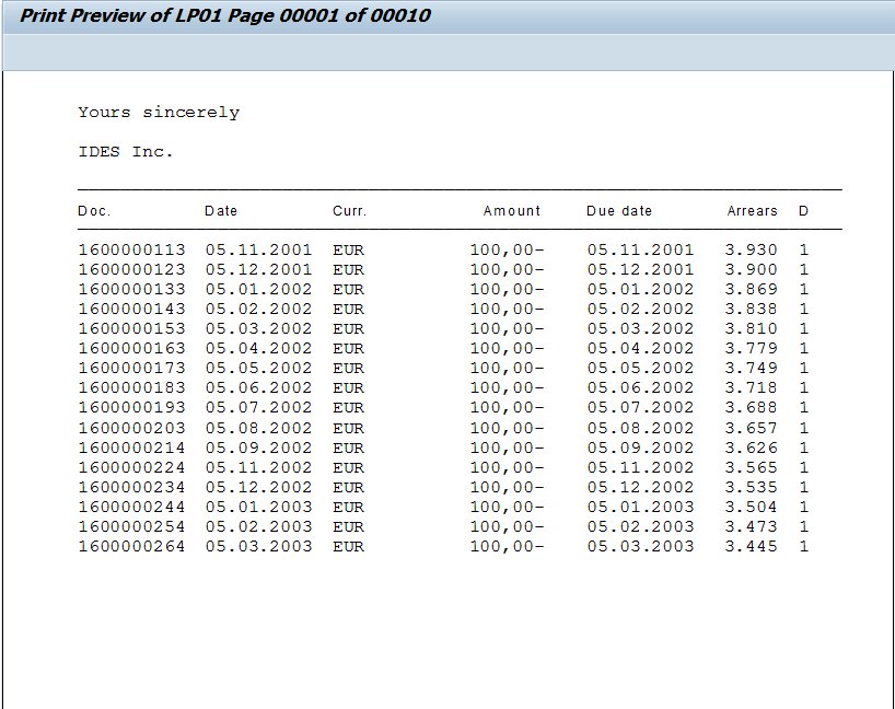 Perform Dunning in SAP