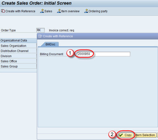 Invoice Correction in SAP SD