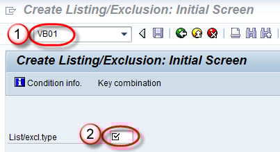 Material Exclusion in SAP VB01