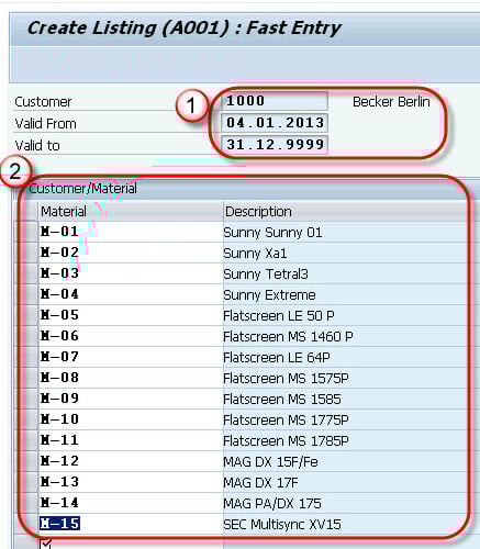 Material Listing in SAP VB01