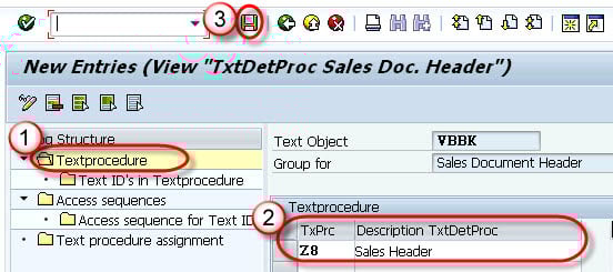 Text Determination for Sales Document Header