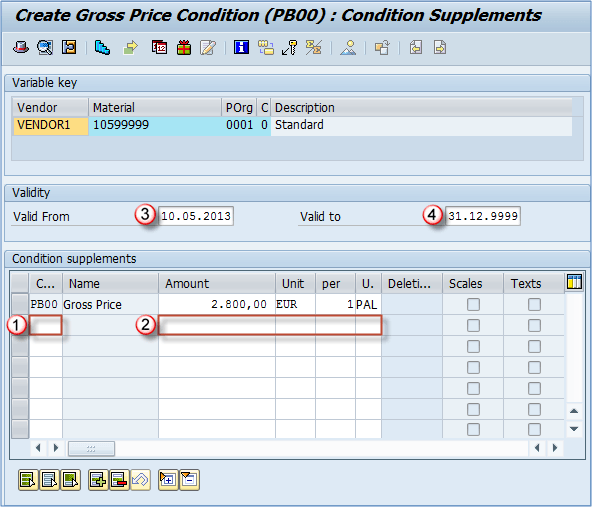 Create a Purchase Info Record in SAP