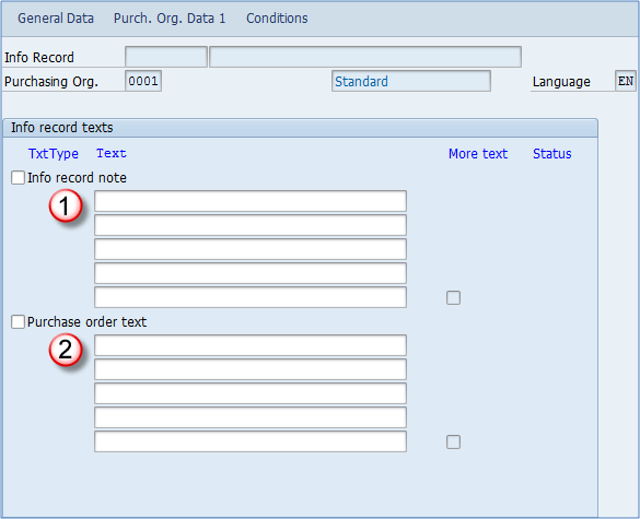 Create a Purchase Info Record in SAP