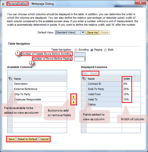 Ultimate Guide to WebClient UI : SAP CRM Personalization settings pop-up view