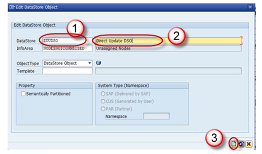 Creation Of Direct Update DSO