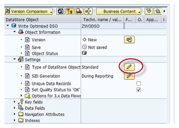 Creation Of Direct Update DSO