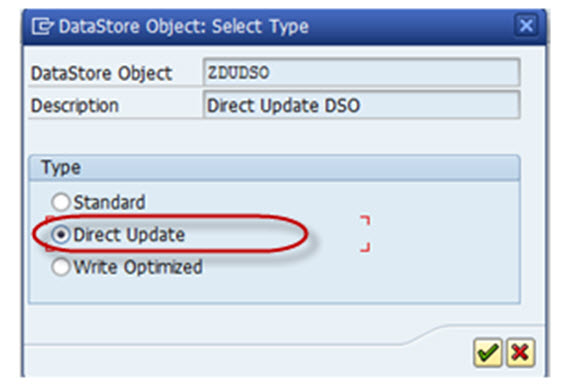 Creation Of Direct Update DSO