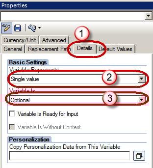 SAP Variables