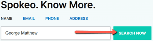 Spokeo to perform a reverse search