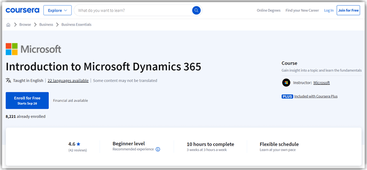 Introduction to Microsoft Dynamics 365