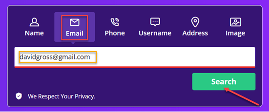 Social Catfish reverse email lookup