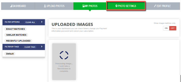Image search in progress