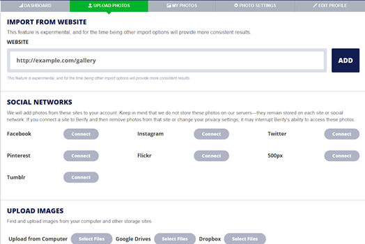 After uploading images, it didn’t indicate anything