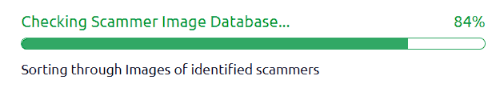 Social Catfish scanning its scammer database