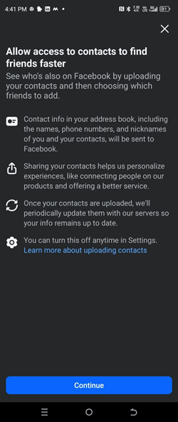 Facebook's Find Friends Feature