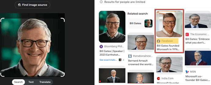 Search Social Networks by Profile Photo using Google Images