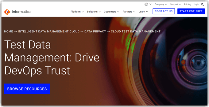 Informatica Test Data Management