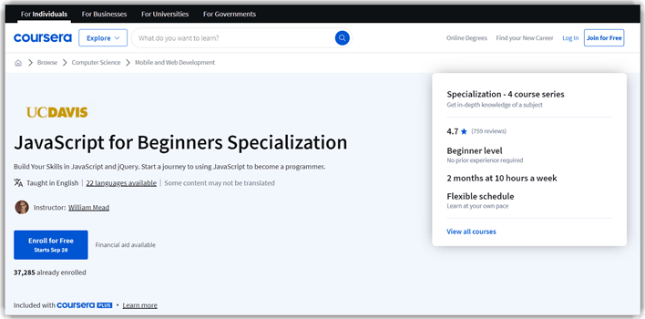 JavaScript for Beginners