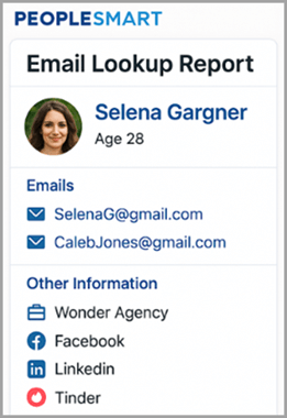 PeopleSmart email search results