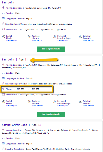Find Someone's Phone Number by Name Using Social Catfish