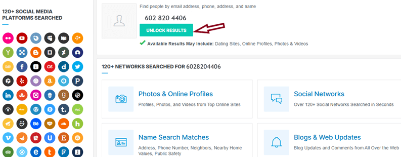 Spokeo unlock results page
