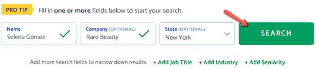 PeopleLooker’s B2B search
