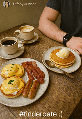 Social media posts revealing Tinder usage through hashtags