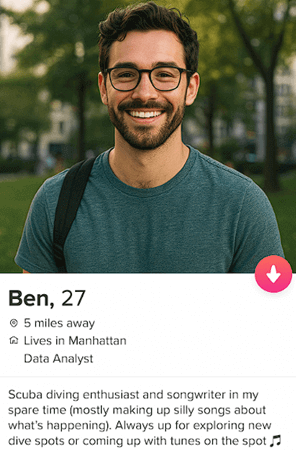 Tinder profile preferences configuration screen