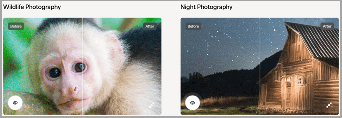 Denoise feature demonstration
