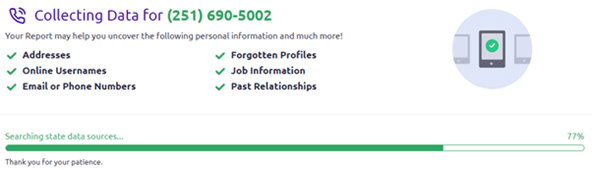 Trace a phone number using Social Catfish