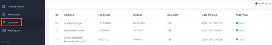 GPS Locations and Routes