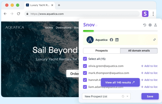 Snov.io to Find Social Media Accounts by Email