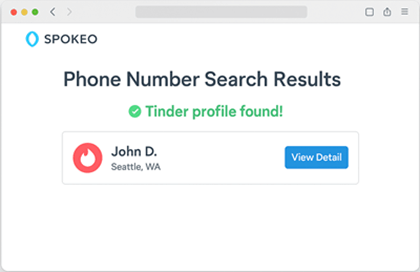 Find Tinder Account via Spokeo