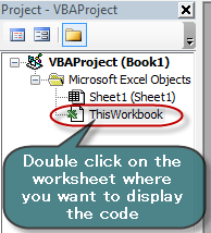 Use VBA in Excel